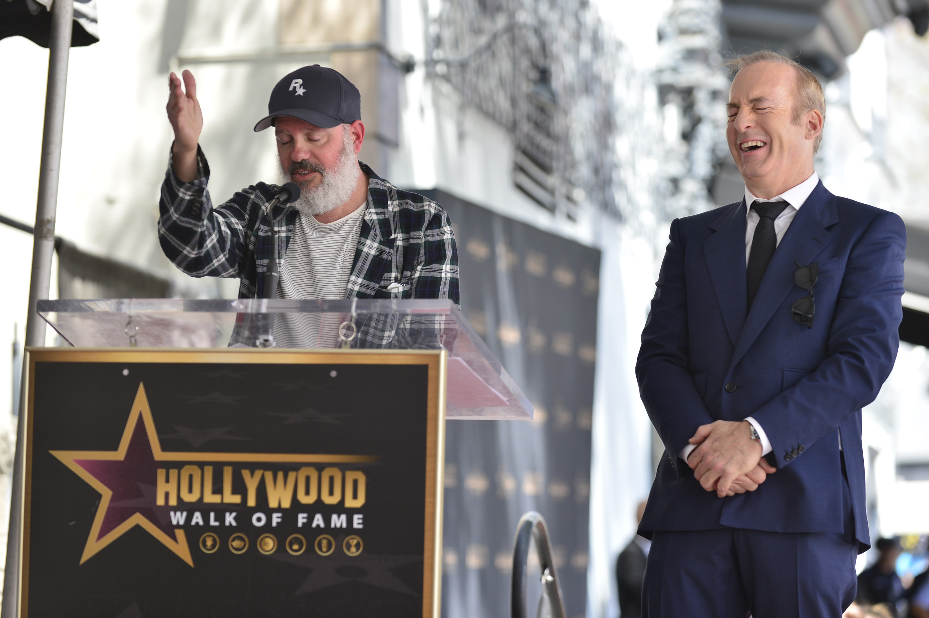 David Cross attends as Bob Odenkirk is honored with a star on the Hollywood Walk of Fame on April 18, 2022, in Hollywood, Calif.