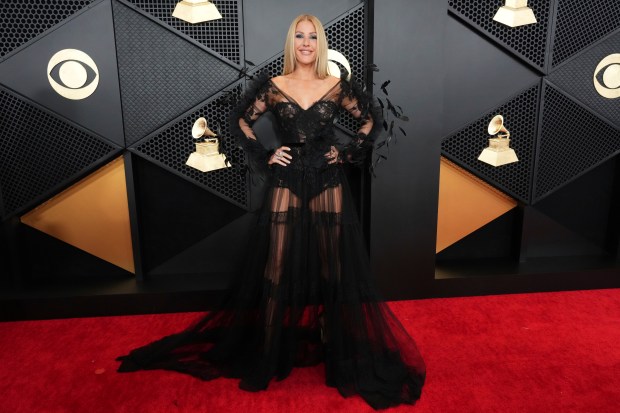 Ellie Goulding arrives at the 66th annual Grammy Awards on Sunday, Feb. 4, 2024, in Los Angeles.