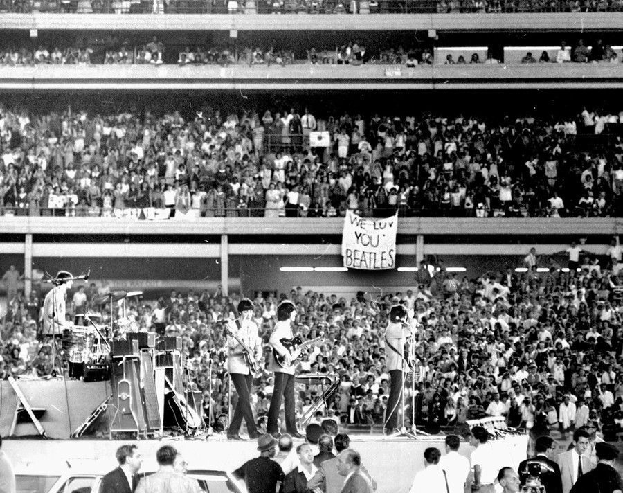On Aug. 15, 1965, the Beatles took the stage at Shea Stadium to a crowd of 55,000 screaming fans.