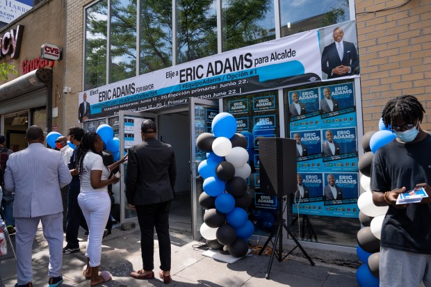 New York City Mayoral Candidate Eric Adams opened his Campaign Office at 280 East 149th Street in the Bronx on Sunday June 6, 2021. 1100. (Theodore Parisienne)