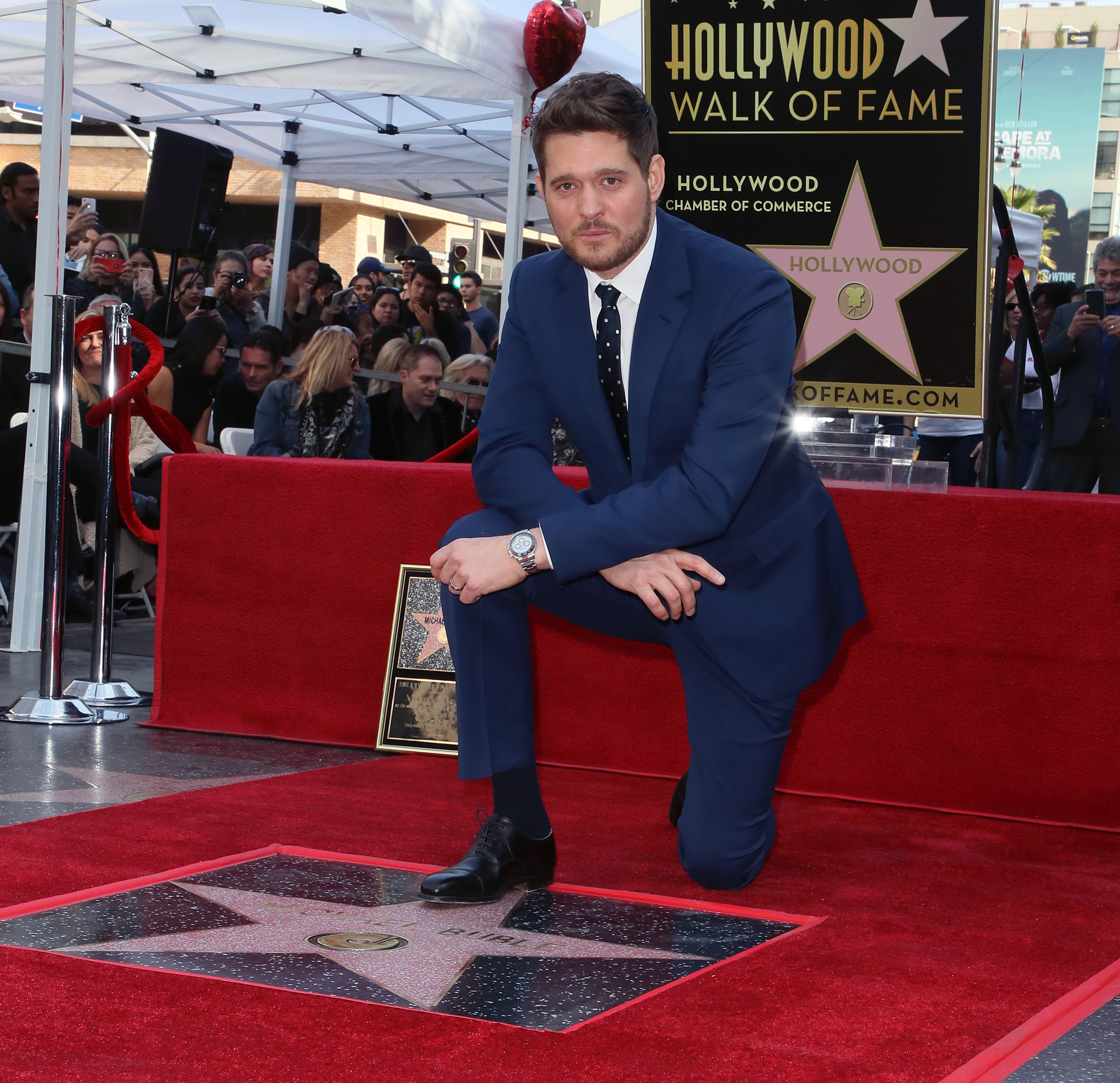 Michale Buble was the latest star to receive a star on the Hollywood Walk of Fame on Nov. 16, 2018, and his acceptance ceremony was an emotional one. His wife Luisana Lopilato couldn't hold back her tears as the 