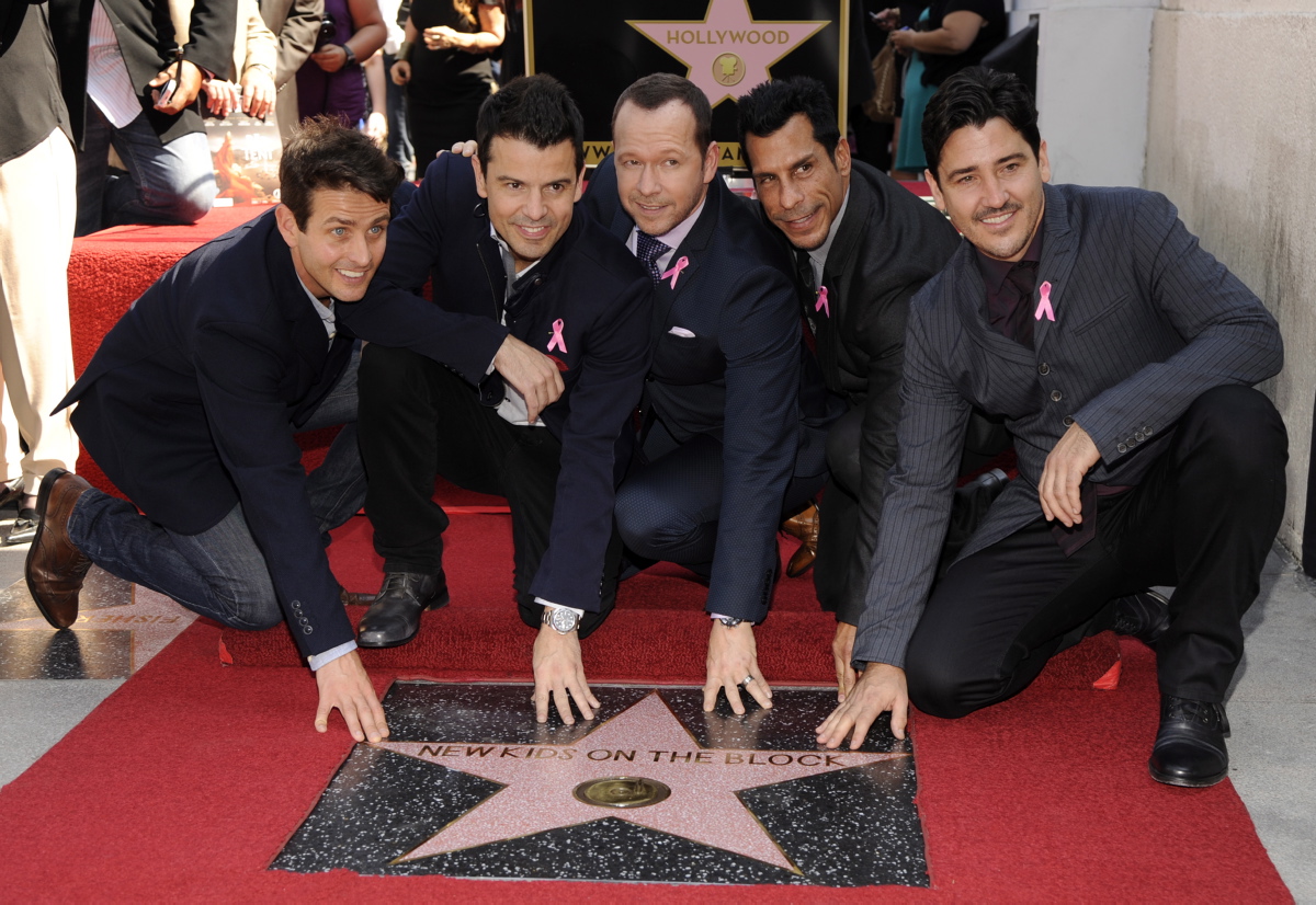 The boy band New Kids on the Block was formed back in 1984 and continues to perform until this day. It was only a matter of time before the infamous group received a star on the Hollywood Walk of Fame 30 years later on Oct. 9, 2014. The group consists of (l. to r.) Joey McIntyre, Jordan Knight, Donnie Wahlberg, Danny Wood and Jonathan Knight.