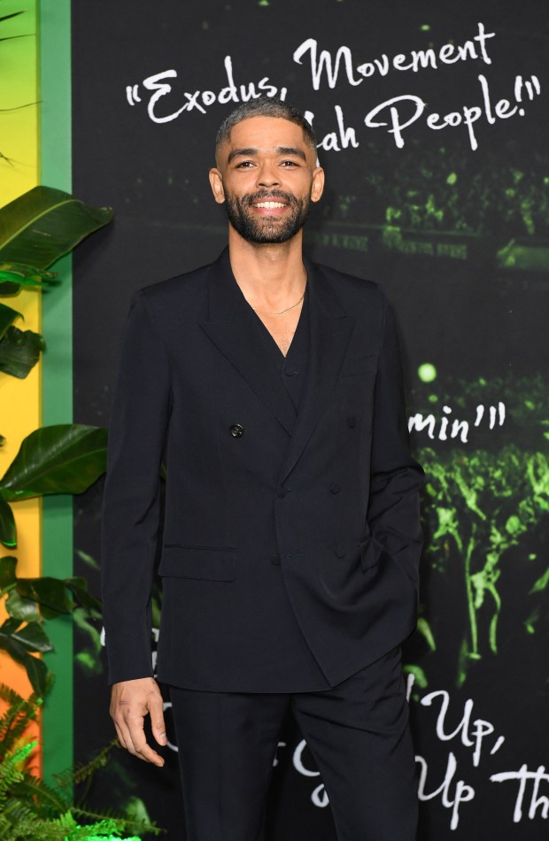 British actor Kingsley Ben-Adir arrives for the premiere of "Bob Marley: One Love" at the Regency Village Theater in Los Angeles, California on February 6, 2024. (Photo by VALERIE MACON / AFP) (Photo by VALERIE MACON/AFP via Getty Images)