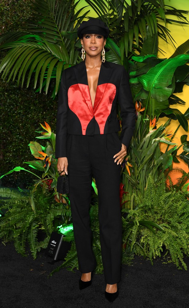 US singer andacrtress Kelly Rowland arrives for the premiere of "Bob Marley: One Love" at the Regency Village Theater in Los Angeles, California on February 6, 2024. (Photo by VALERIE MACON / AFP) (Photo by VALERIE MACON/AFP via Getty Images)