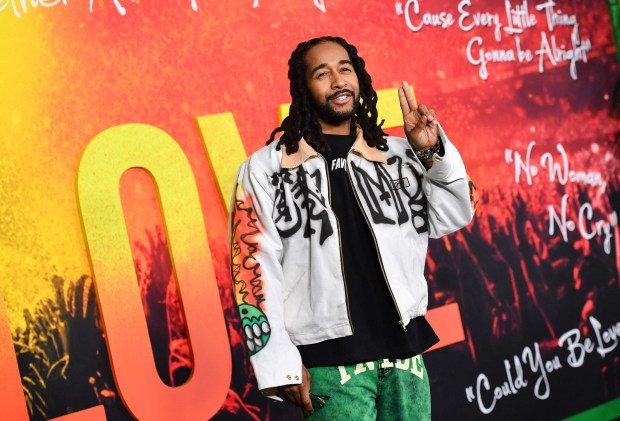 US singer-songwriter Omarion arrives for the premiere of "Bob Marley: One Love" at the Regency Village Theater in Los Angeles, California on February 6, 2024. (Photo by VALERIE MACON / AFP) (Photo by VALERIE MACON/AFP via Getty Images)