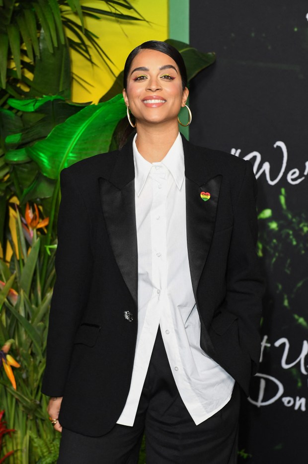 Canadian television host Lilly Singh arrives for the premiere of "Bob Marley: One Love" at the Regency Village Theater in Los Angeles, California on February 6, 2024. (Photo by VALERIE MACON / AFP) (Photo by VALERIE MACON/AFP via Getty Images)