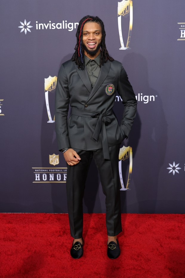 Damar Hamlin attends the 13th annual NFL Honors at Resorts World Theatre on Feb. 8, 2024, in Las Vegas, Nev. (Ethan Miller/Getty Images)