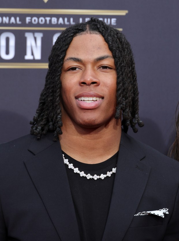 Jahmyr Gibbs attends the 13th annual NFL Honors at Resorts World Theatre on Feb. 8, 2024, in Las Vegas, Nev. (Ethan Miller/Getty Images)