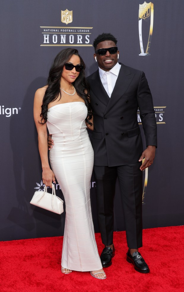 Keeta Vaccaro, left, and Tyreek Hill attend the 13th annual NFL Honors at Resorts World Theatre on Feb. 8, 2024, in Las Vegas, Nev. (Ethan Miller/Getty Images)