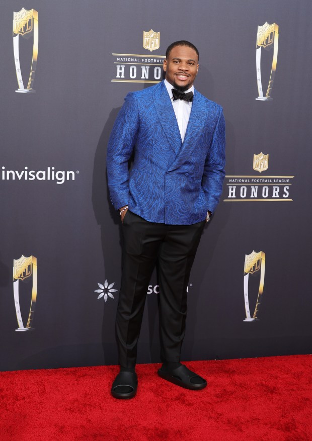 Micah Parsons attends the 13th annual NFL Honors at Resorts World Theatre on Feb. 8, 2024, in Las Vegas, Nev. (Ethan Miller/Getty Images)