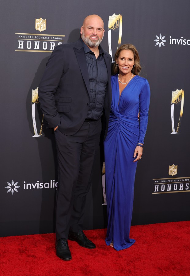 Andrew Whitworth and Melissa Whitworth attend the 13th annual NFL Honors at Resorts World Theatre on Feb. 8, 2024, in Las Vegas, Nev. (Ethan Miller/Getty Images)