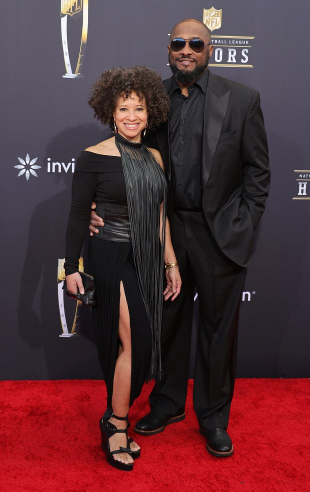 Kiya Tomlin and Mike Tomlin attend the 13th annual NFL Honors at Resorts World Theatre on Feb. 8, 2024, in Las Vegas, Nev. (Ethan Miller/Getty Images)