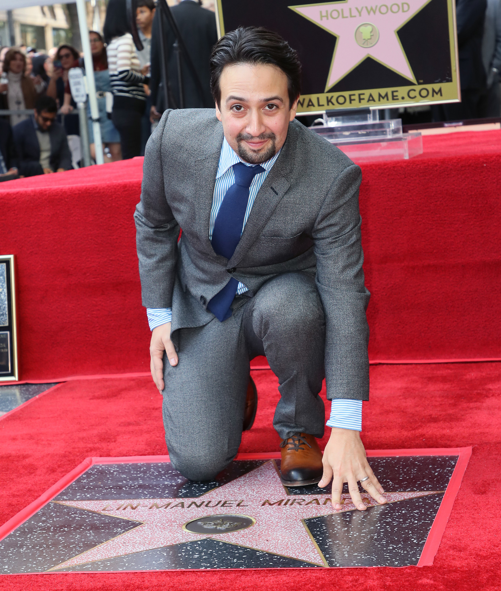 Lin-Manuel Miranda was all smiles on Nov. 30, 2018 when he was given a star on the Hollywood Walk of Fame in Los Angeles, Calif. The actor and playwright, accompanied by wife Vanessa Nadal and famous friends Rita Moreno and Weird 