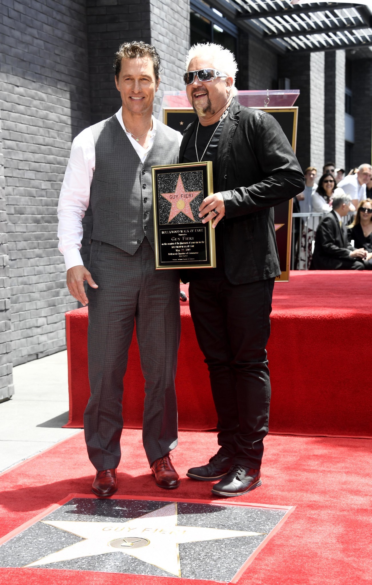 Matthew McConaughey spoke at Guy Fieri's Hollywood Walk of Fame ceremony. The chef and 