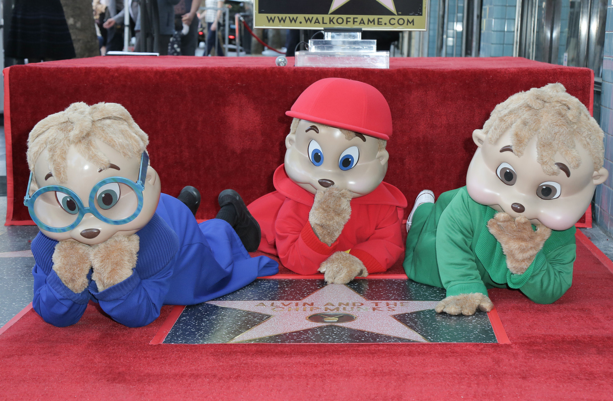 Alvin and the Chipmunks are honored with a star on the Hollywood Walk of Fame in Los Angeles on Mar. 14, 2019.