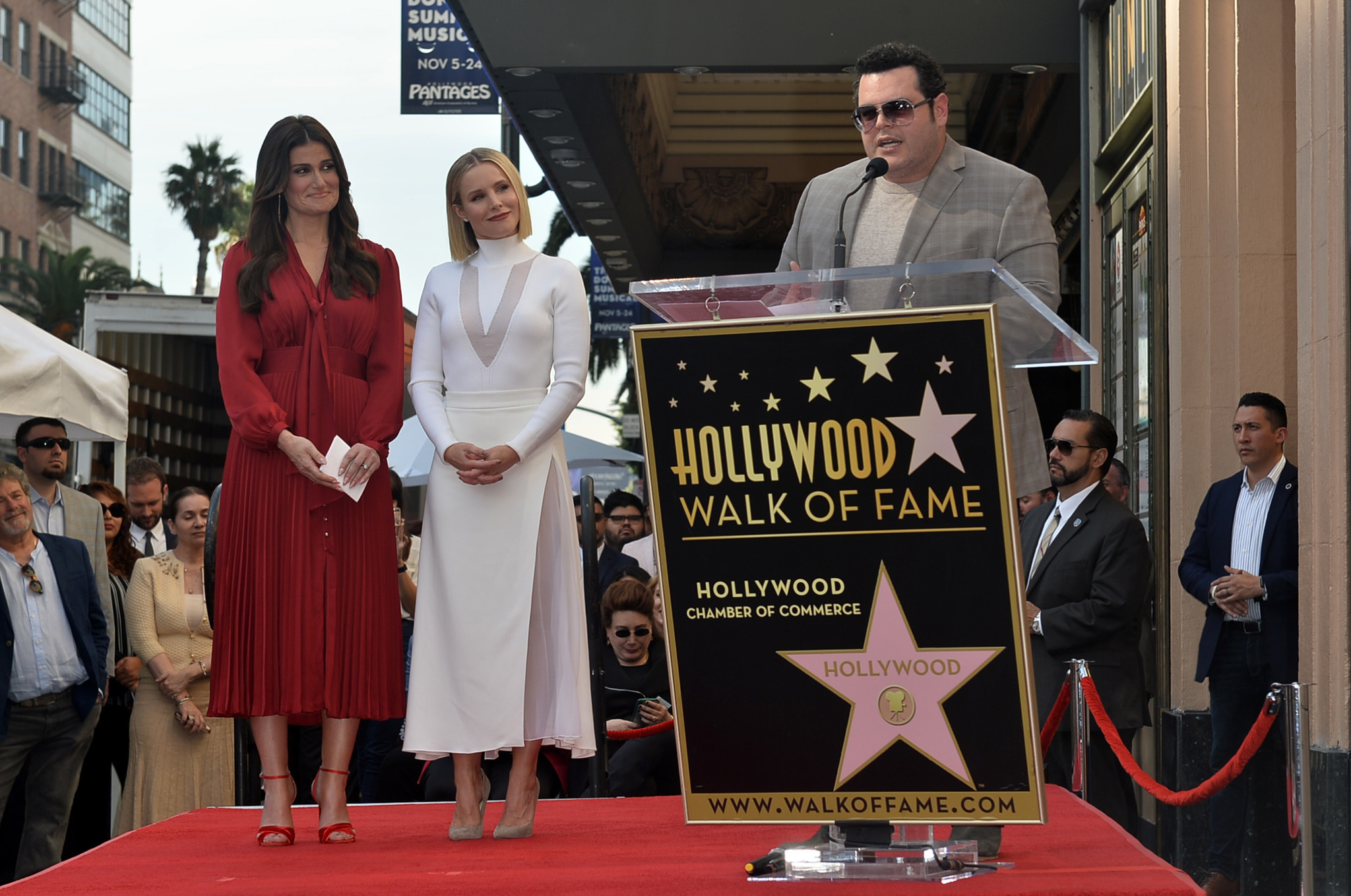 Kristen Bell and Idina Menzel were all smiles during their joint ceremony to unveil their stars on the Hollywood Walk of Fame on Nov. 19, 2019. The 
